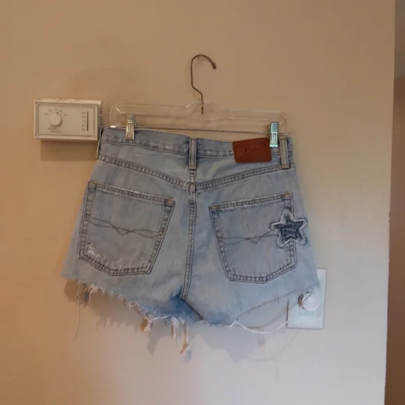 Polo Ralph Lauren Crosby short white wash distressed raw hem Stars women's 26 - Picture 2 of 5